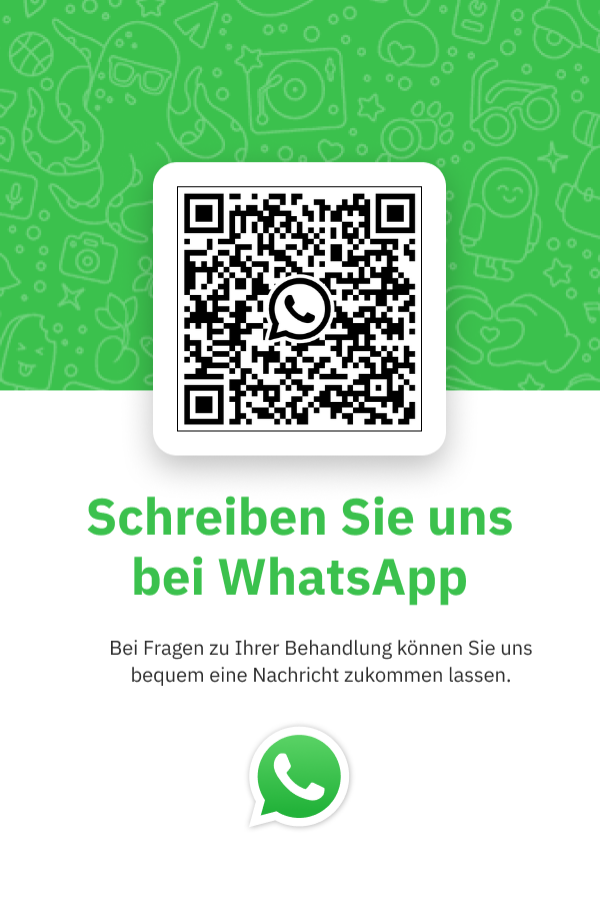 WhatsApp QR-Code der Zahnarztpraxis an der Promenade Bamberg